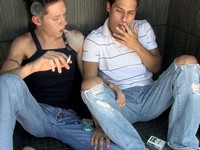 Outside Sex Boys Smoking