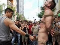 Muscle Slave Bound in Public