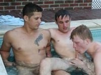 Pool Threesome Cum Pig Men