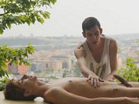 Oscar Hart and Yuri Adamov Gay Massage Table