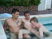 Pool Party Trio Cum Pig Men